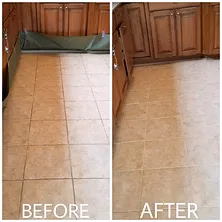 Clean grout before after