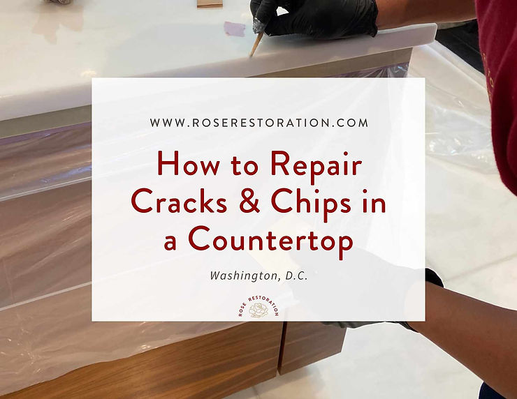 How to fix a chip or crack in a countertop? Rose Restoration