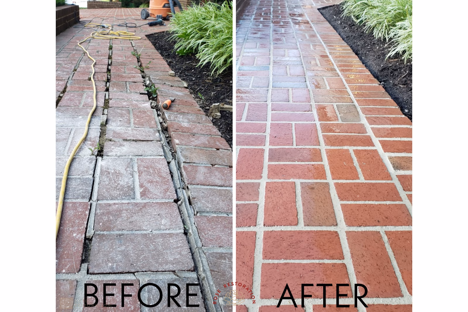 Before and After work of floor restoration