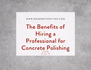 Concrete polishing professional