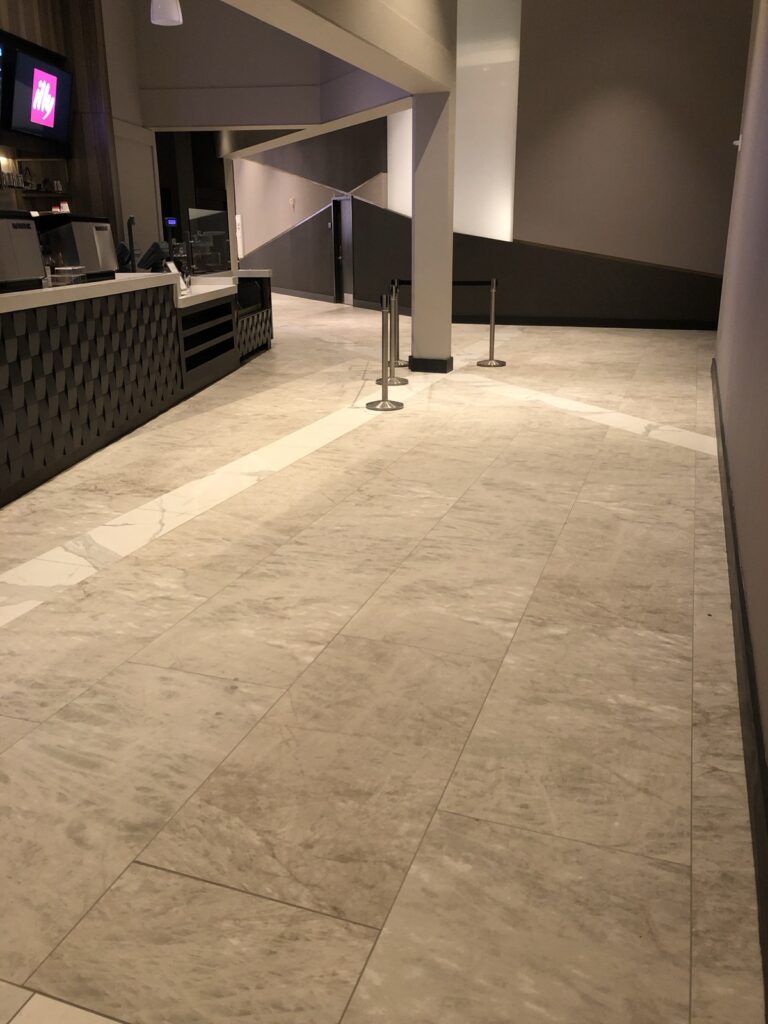 Commercial stone wall and floor restoration by Rose Restoration