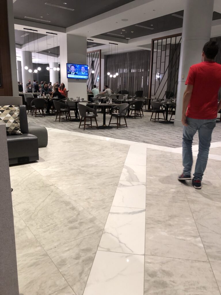 Commercial stone wall and floor restoration by Rose Restoration