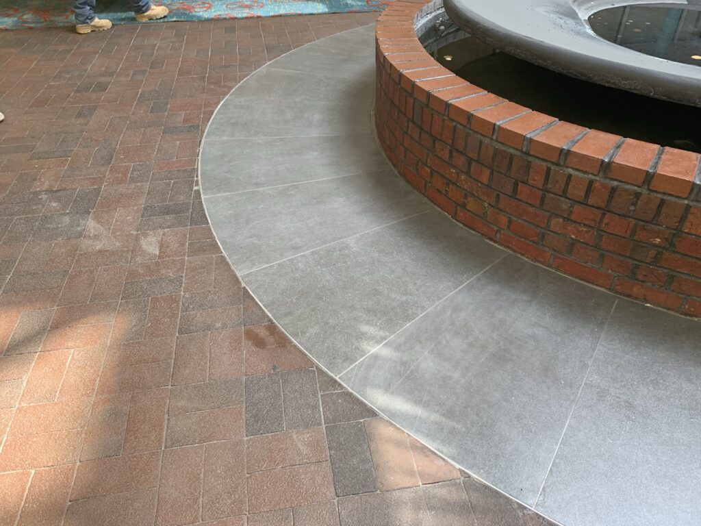 Commercial concrete and masonry fountain restoration by Rose Restoration