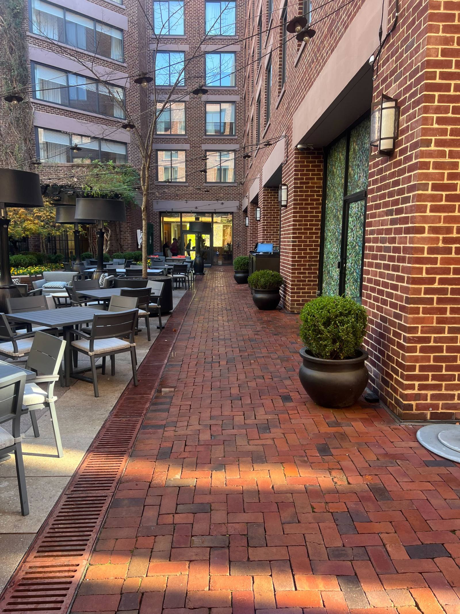 Four Seasons Hotel courtyard exterior stonework by Rose Restoration