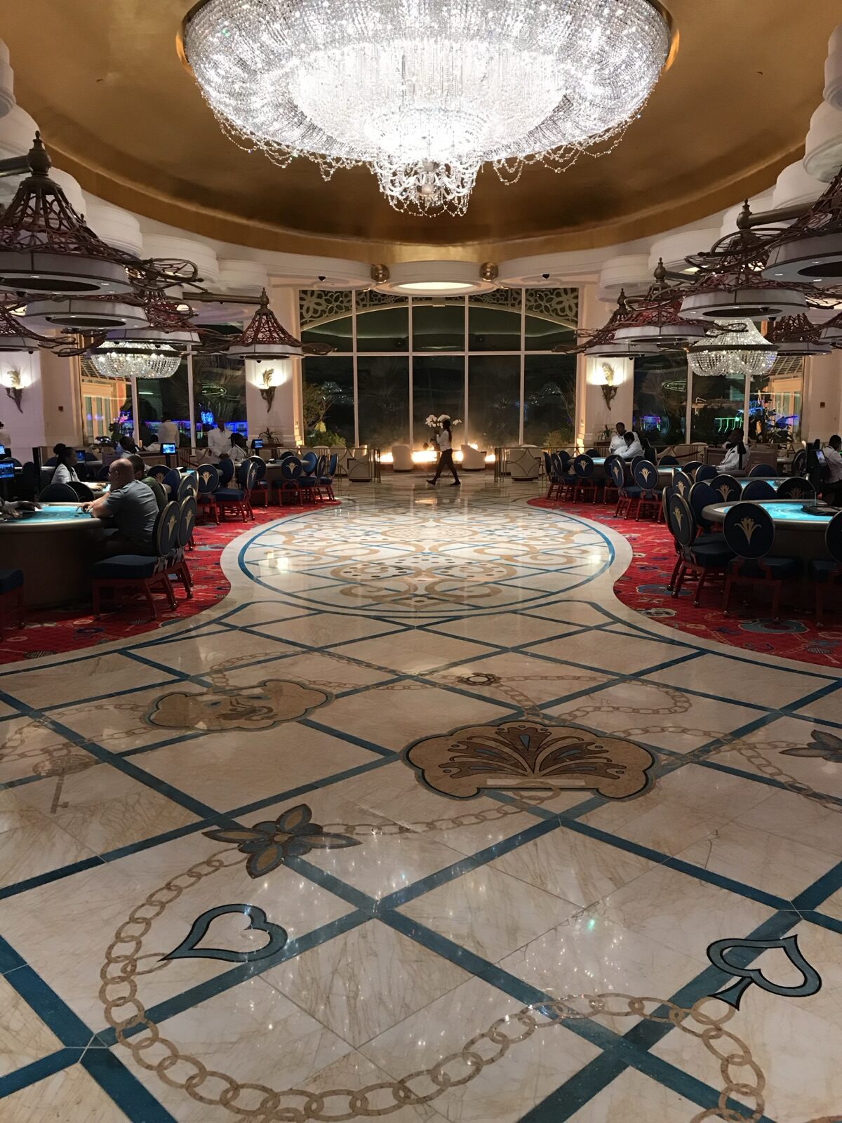 Hotel metal and marble fixtures