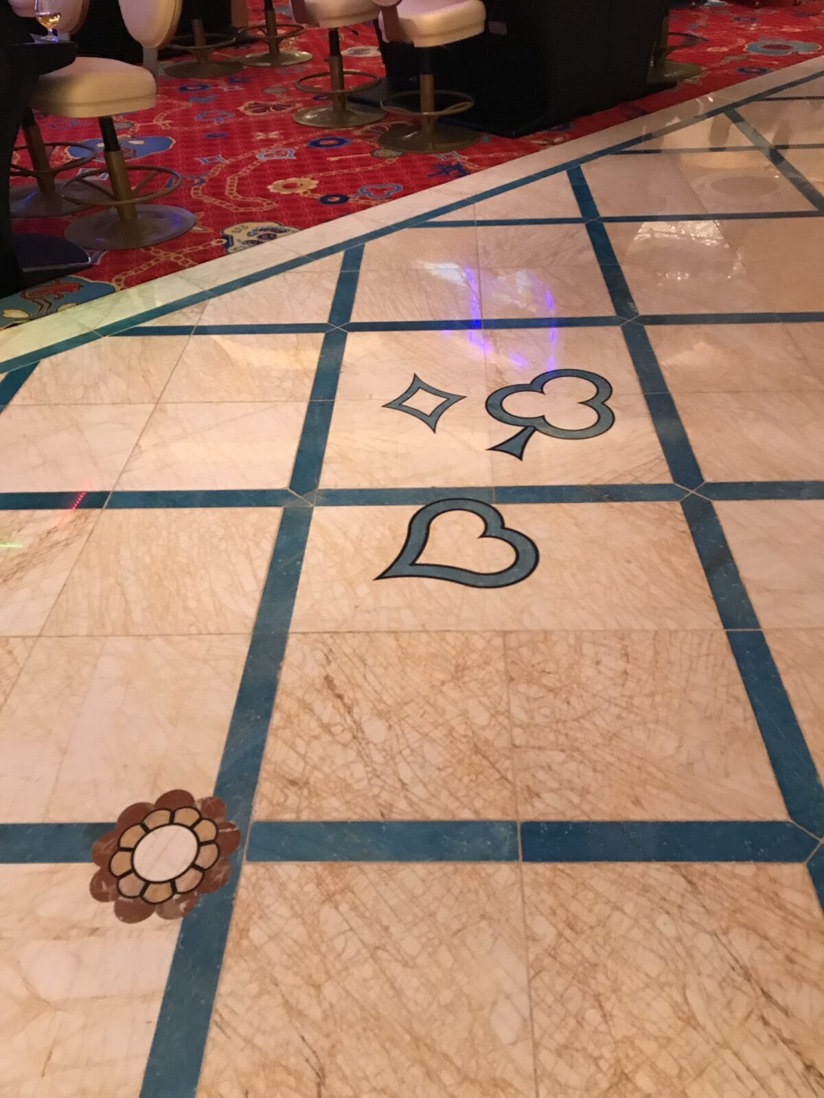 Completed hotel lobby marble