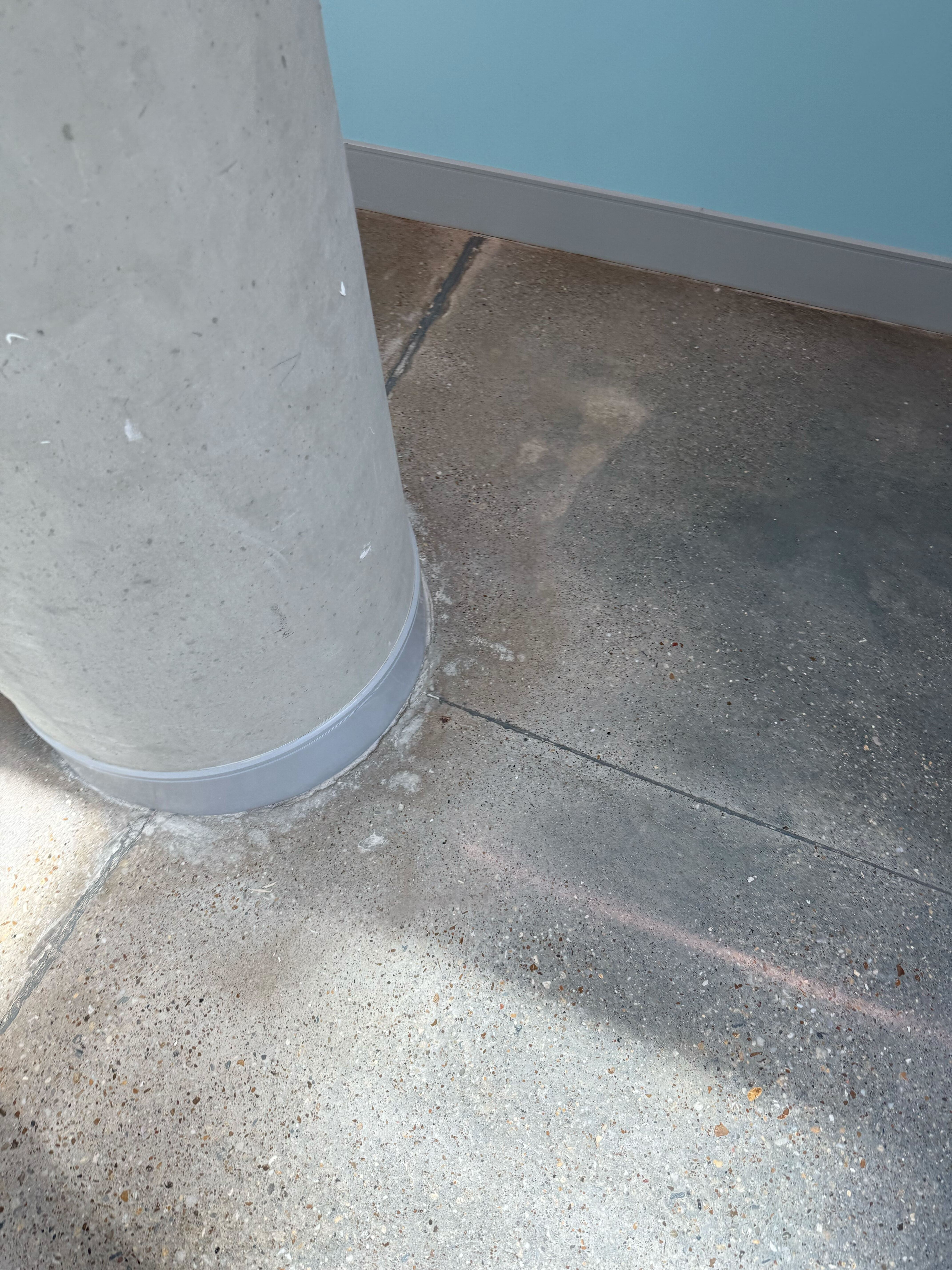 Terrazzo floor showing aggregate pattern after polishing by Rose Restoration