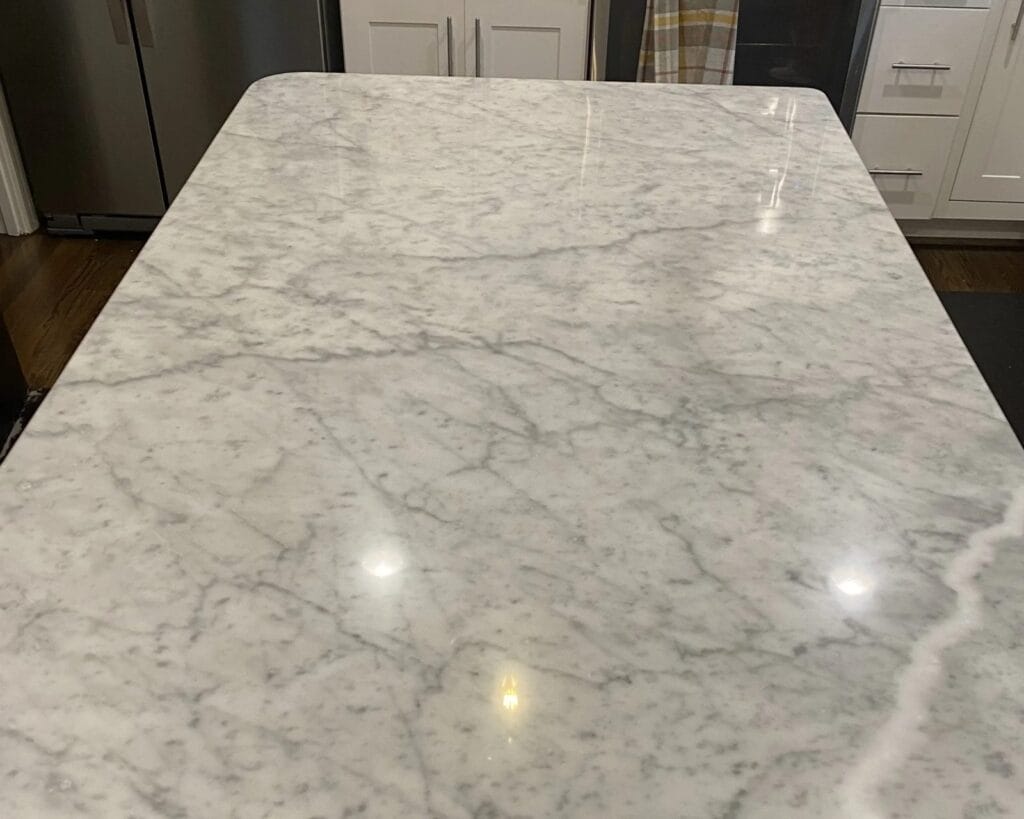 Marble table protected with Marble Armor by Rose Restoration