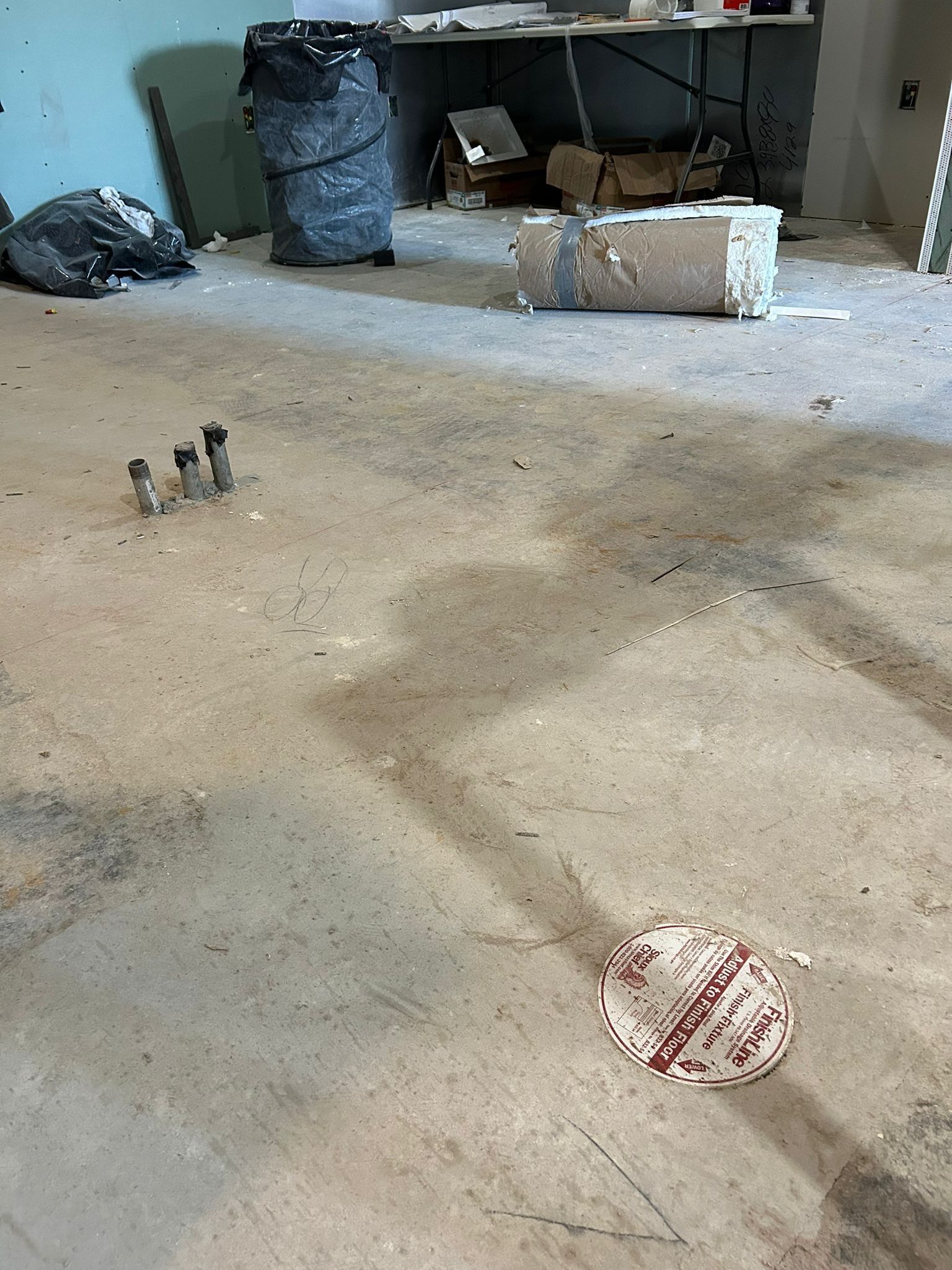 Restaurant interior stripped back before floor restoration by Rose Restoration
