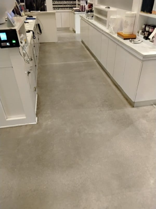 Concrete floor from a Rose Restoration job in Manassas, VA