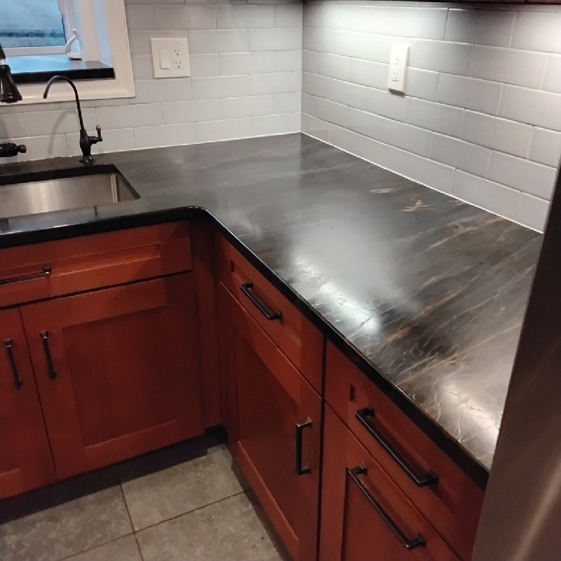 Granite countertop with undermount sink from a Rose Restoration job in Gaithersburg, MD