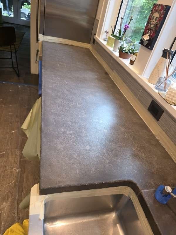 Stone countertop with undermount sink from a Rose Restoration job in Chevy Chase, MD