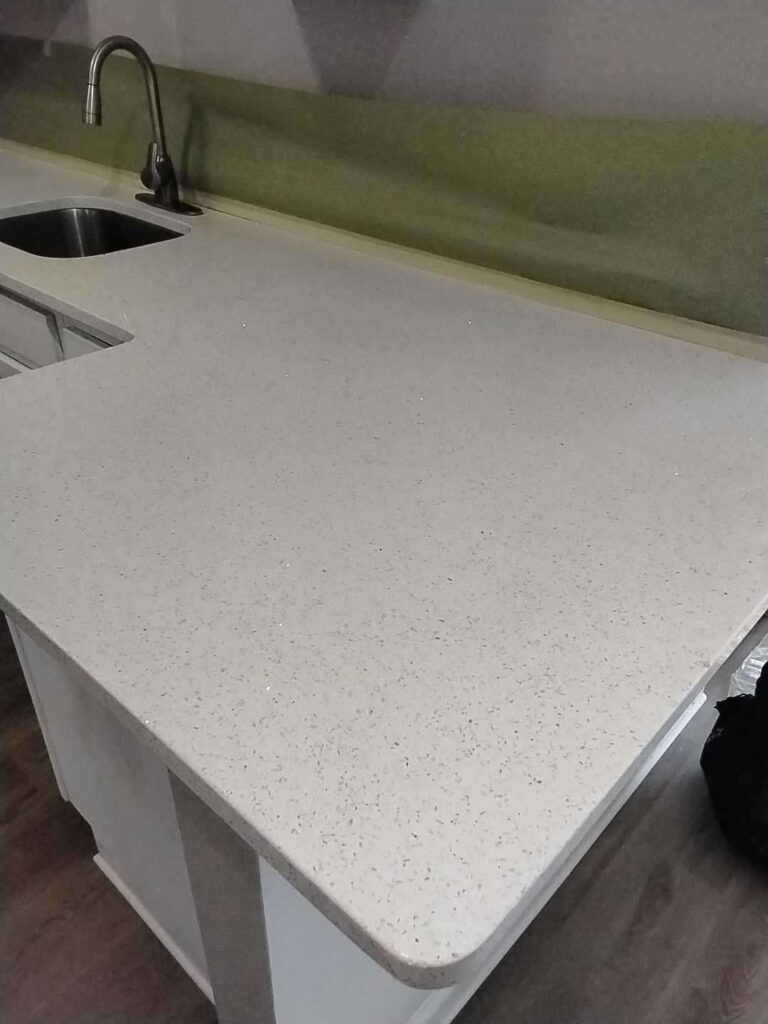 Stone countertop with undermount sink from a Rose Restoration job in Washington, DC