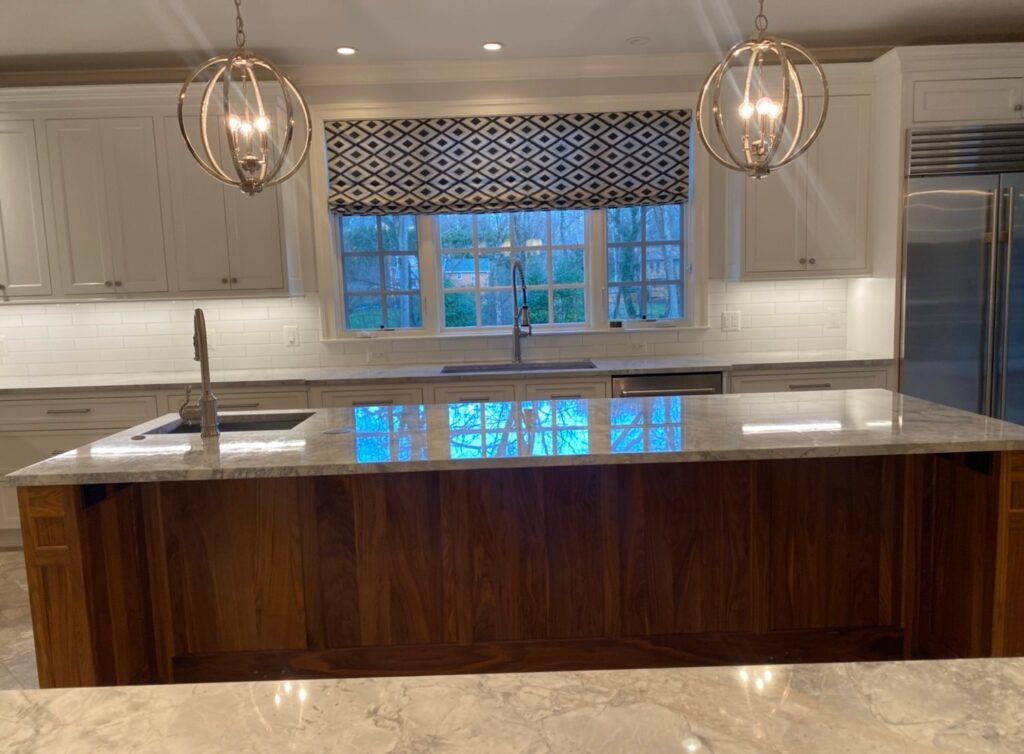 Stone kitchen countertop from a Rose Restoration job in McLean, VA