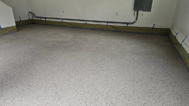 Epoxy-coated concrete floor, Rose Restoration project