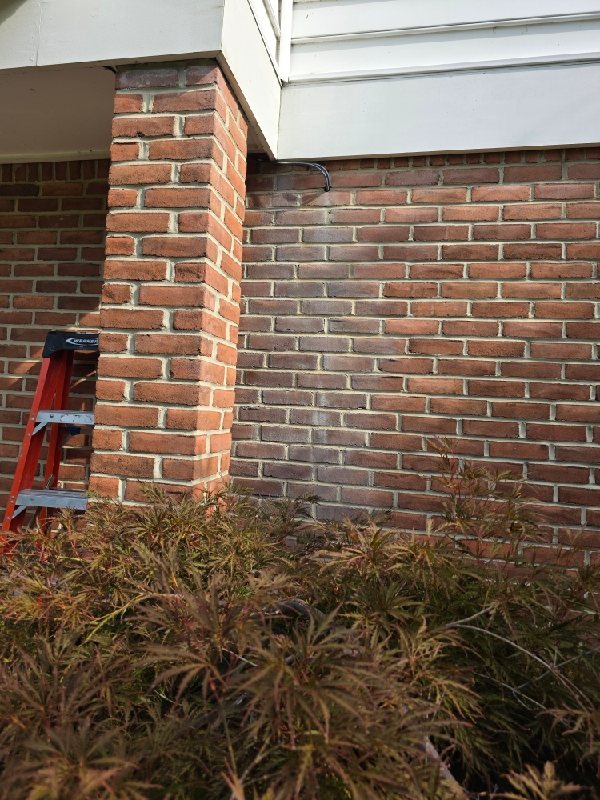 Brick wall with mortar joints, Rose Restoration project