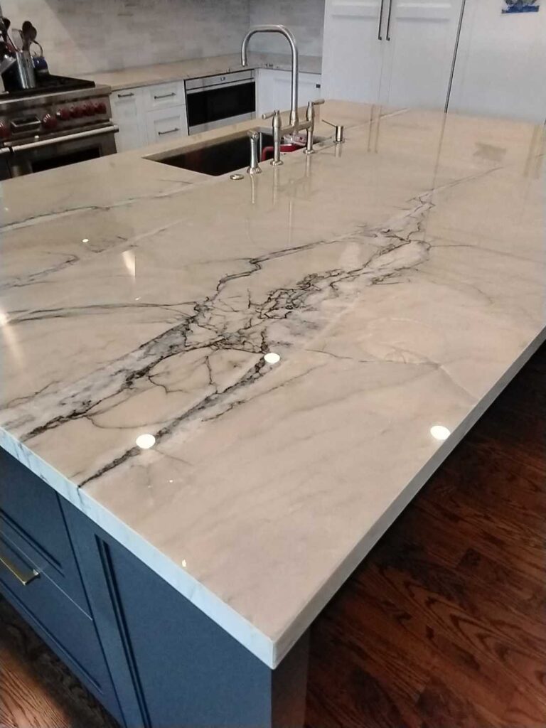 Marble countertop with undermount sink, Rose Restoration project