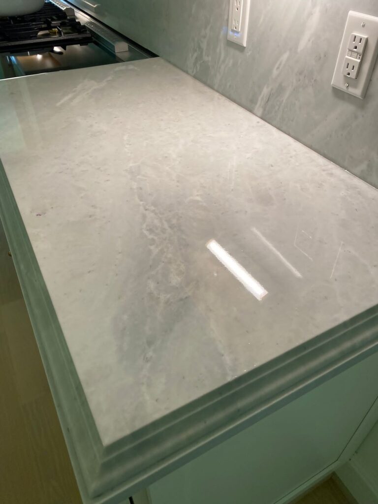 Polished stone countertop, Rose Restoration project