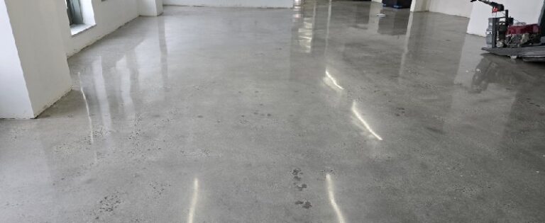 Polished concrete floor, Rose Restoration project