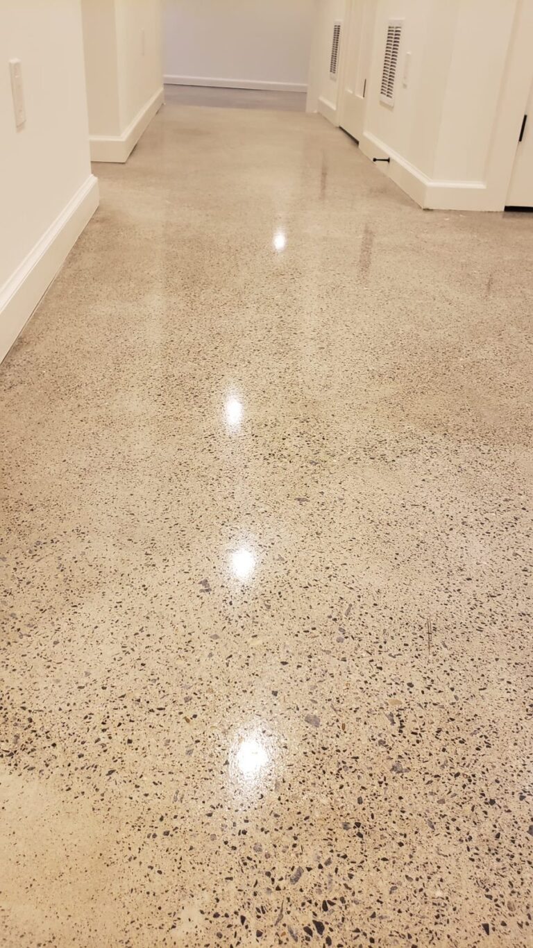 Polished terrazzo floor, Rose Restoration project