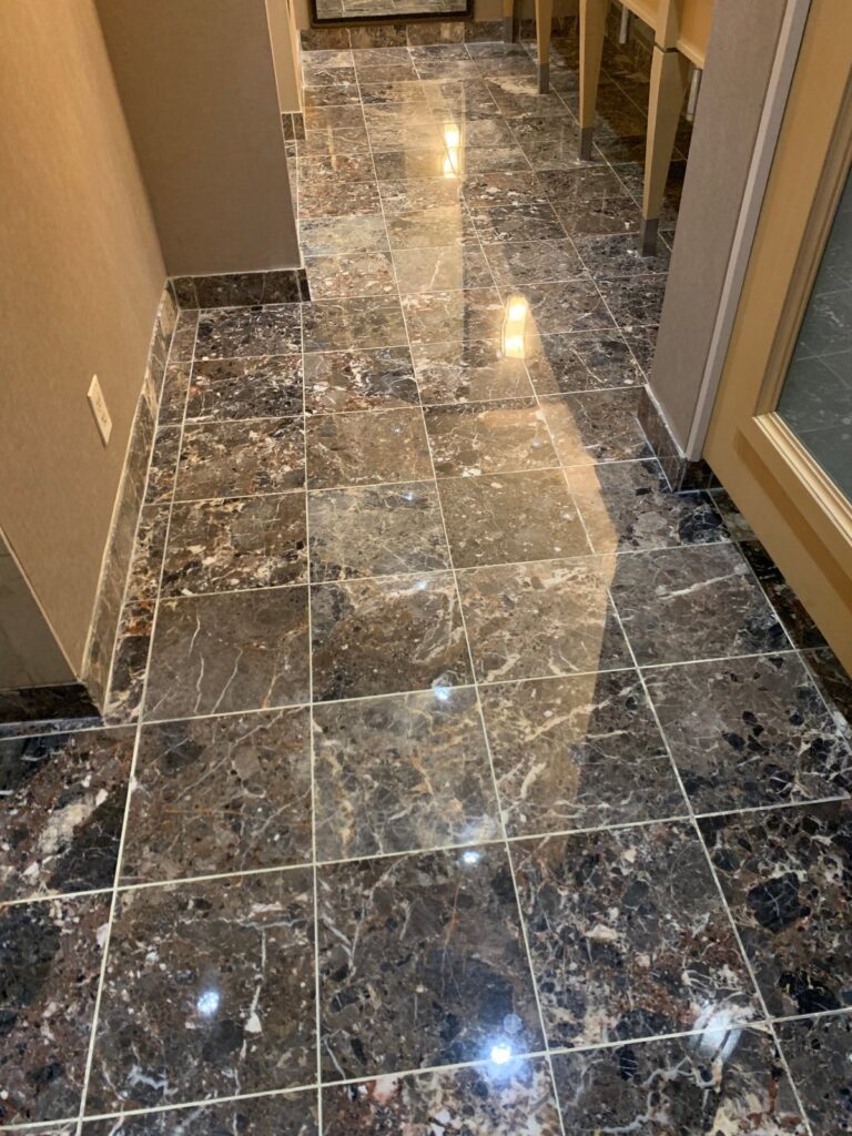 Polished marble floor, Rose Restoration project