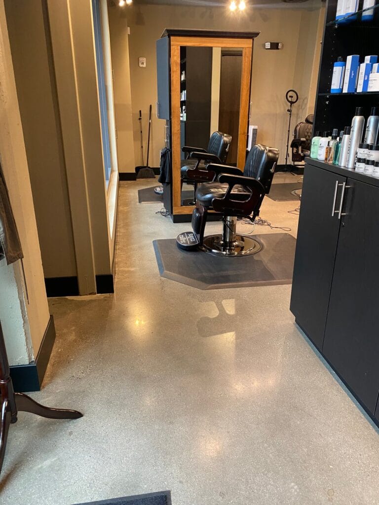 Polished concrete floor, Rose Restoration project