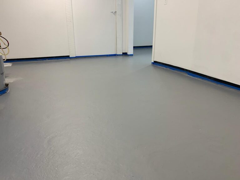 Smooth gray floor surface, Rose Restoration project