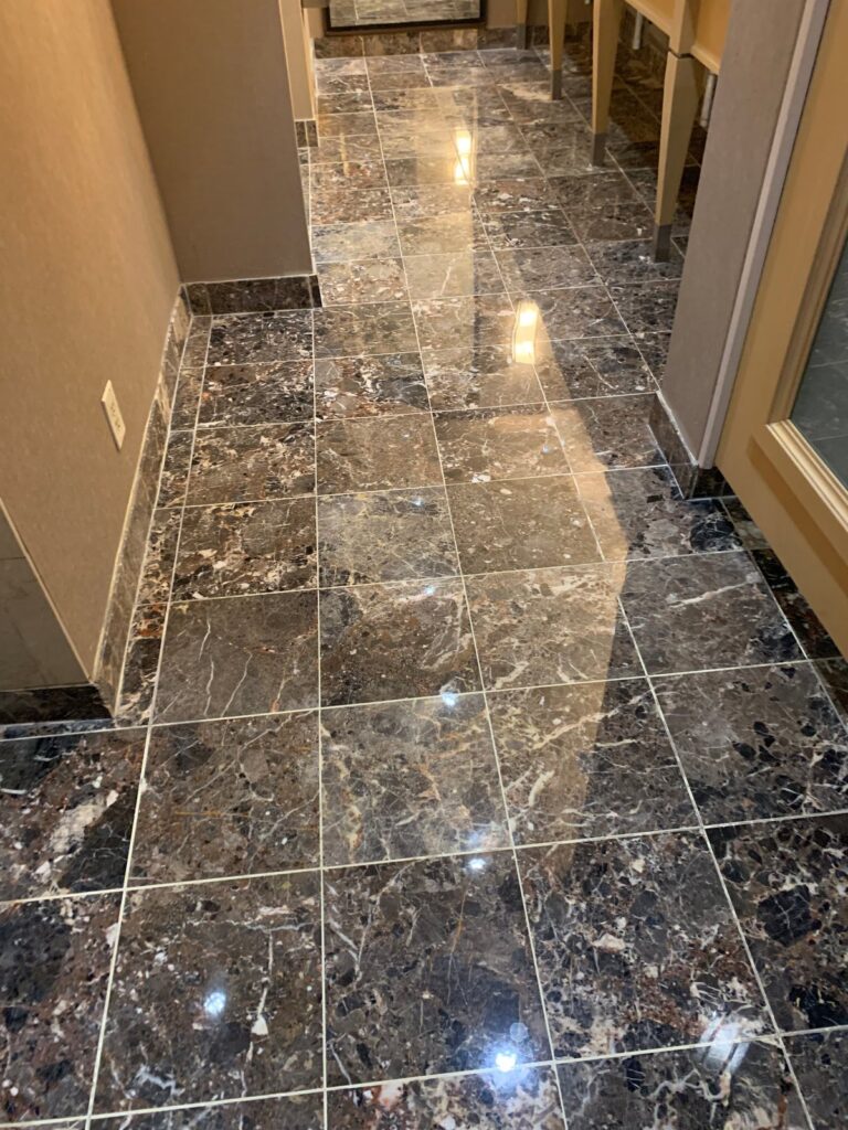 Polished marble floor, Rose Restoration project
