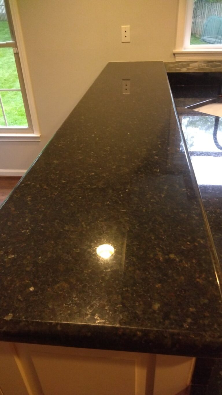Polished granite countertop, Rose Restoration project