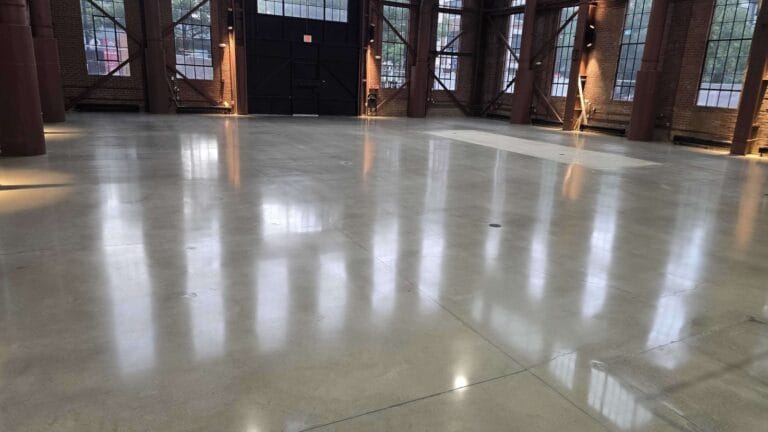 Polished concrete floor, Rose Restoration project