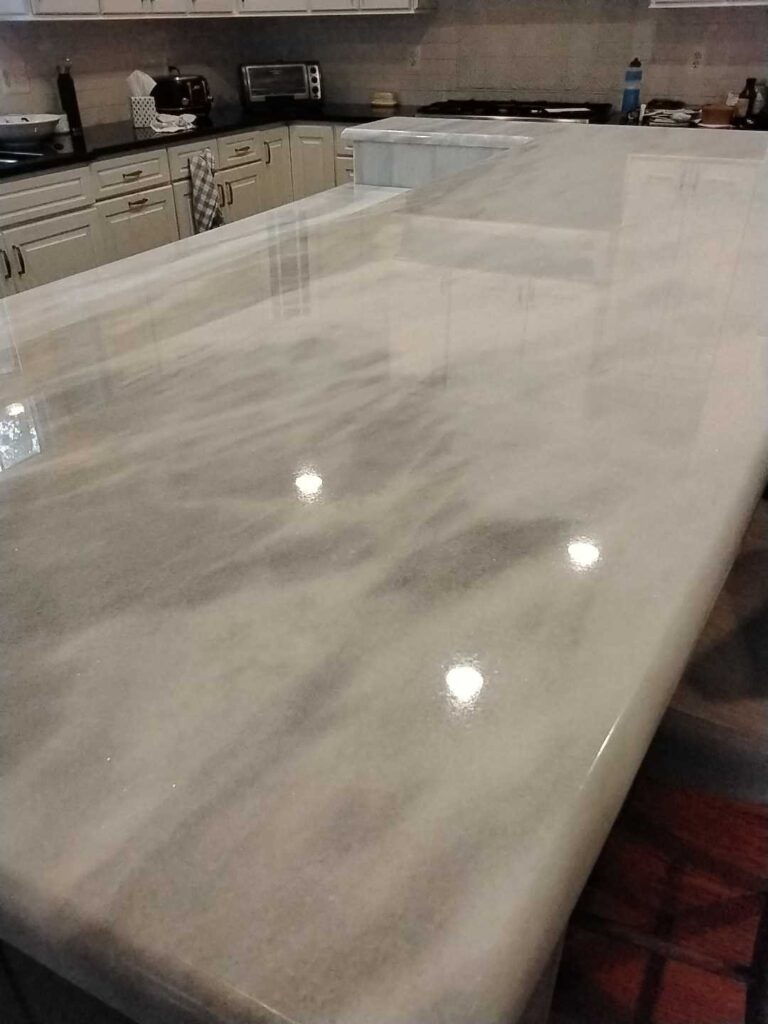 Polished stone countertop, Rose Restoration project