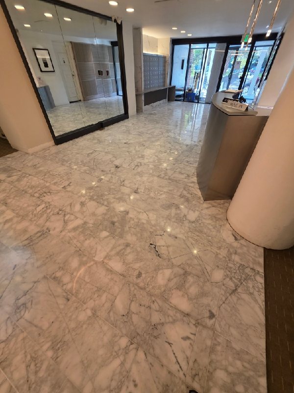 Polished marble floor, Rose Restoration project