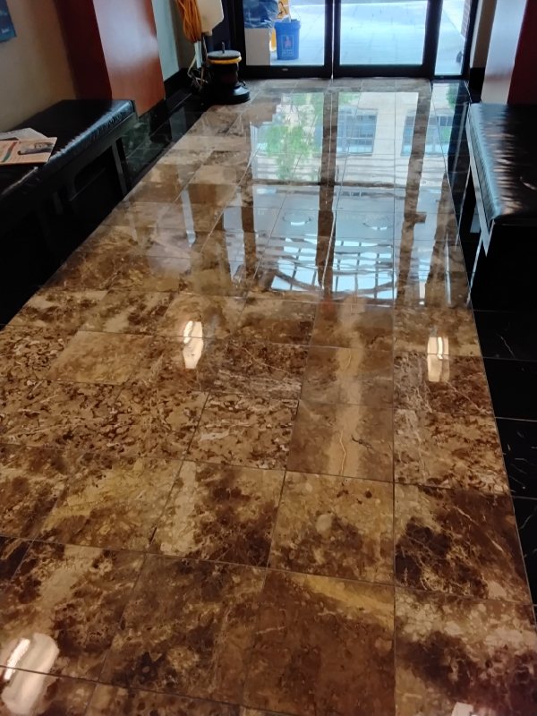Polished marble floor, Rose Restoration project