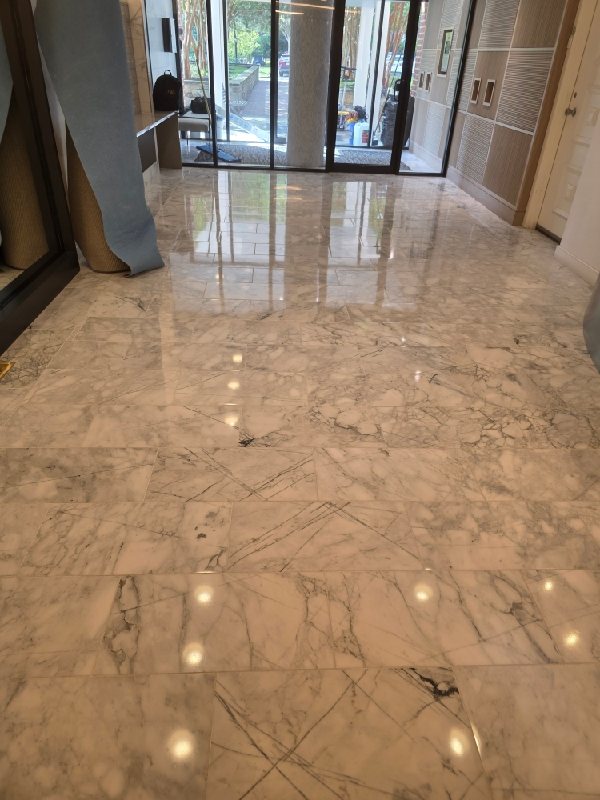 Polished marble floor, Rose Restoration project