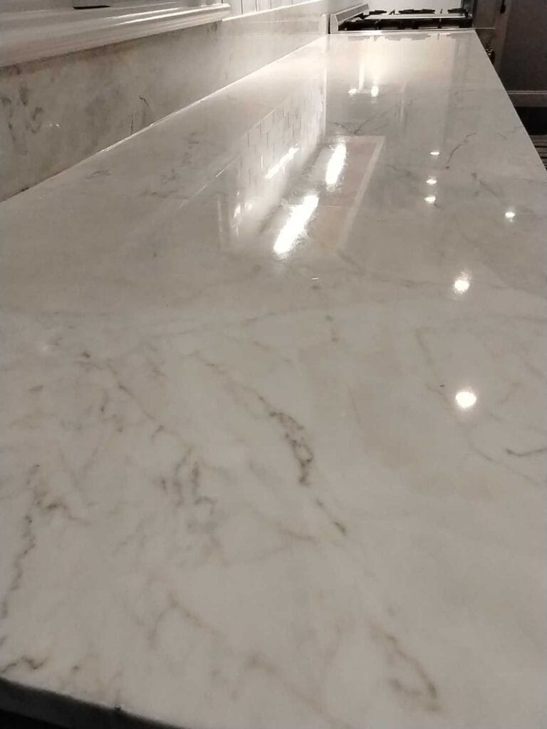 Polished marble countertop, Rose Restoration project