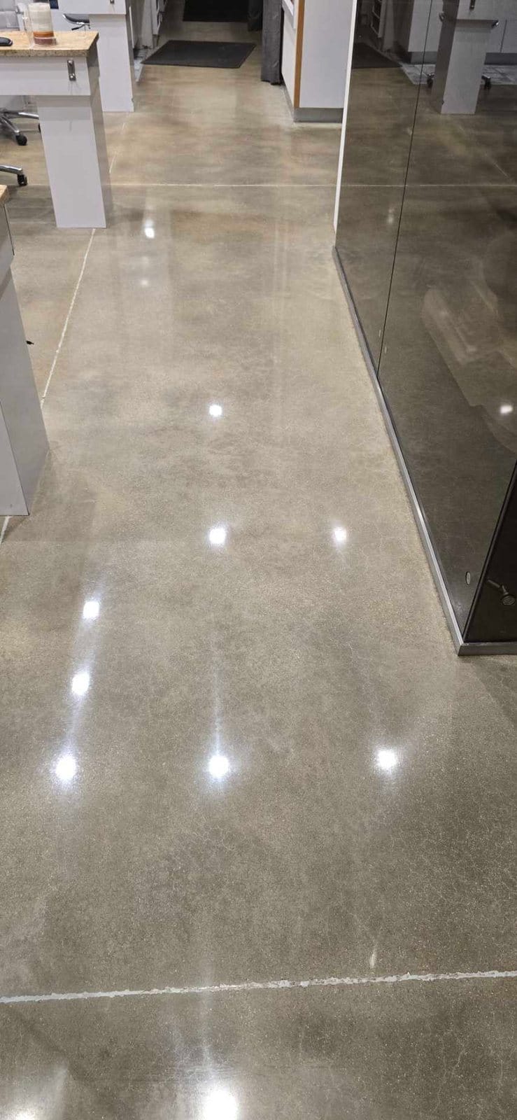Polished concrete floor, Rose Restoration project