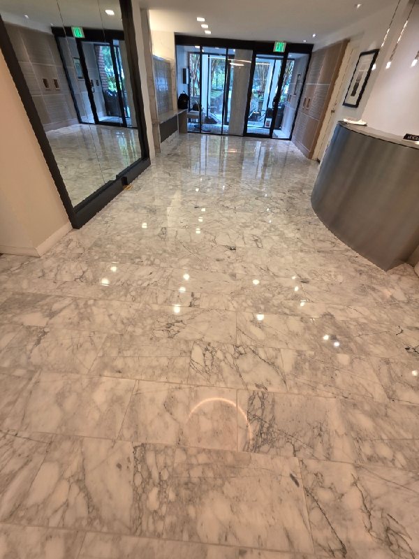 Polished marble floor, Rose Restoration project