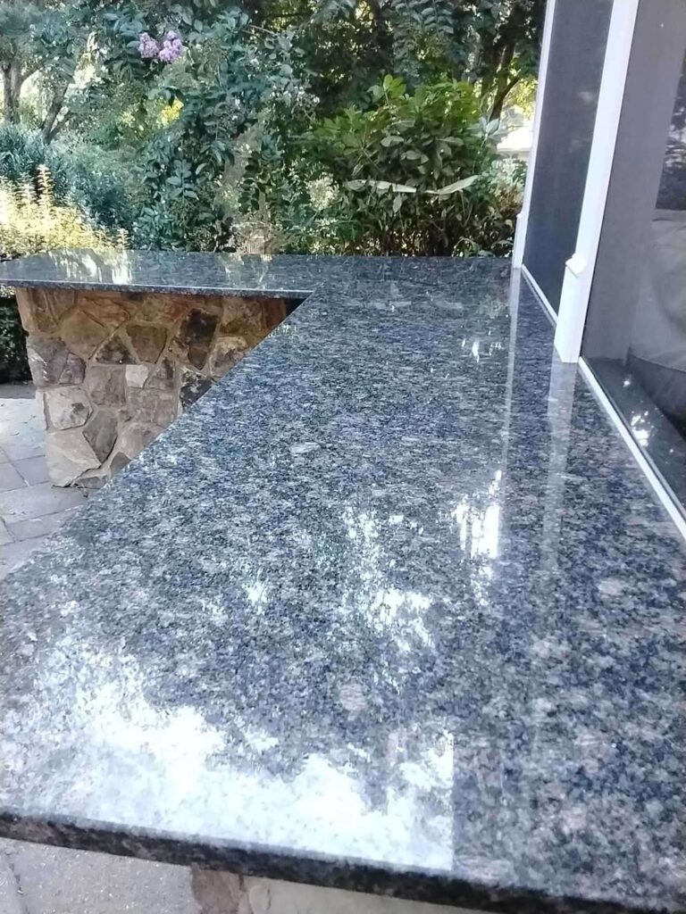 Polished granite countertop, Rose Restoration project