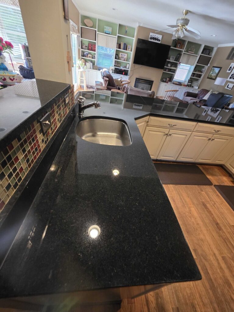 Black granite kitchen countertop, Rose job in Silver Spring, MD, 2026
