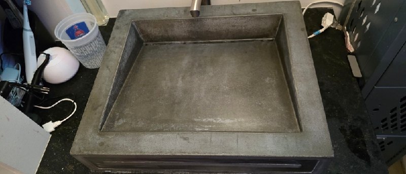 After: the same concrete sink in Washington, DC after Rose Restoration's work