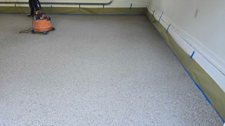 Epoxy-coated concrete floor, Rose Restoration project