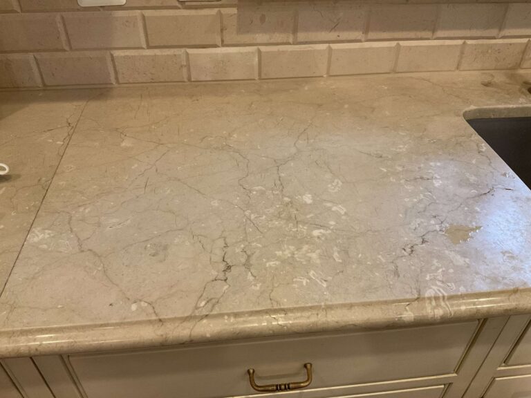 Marble countertop with undermount sink, Rose Restoration project