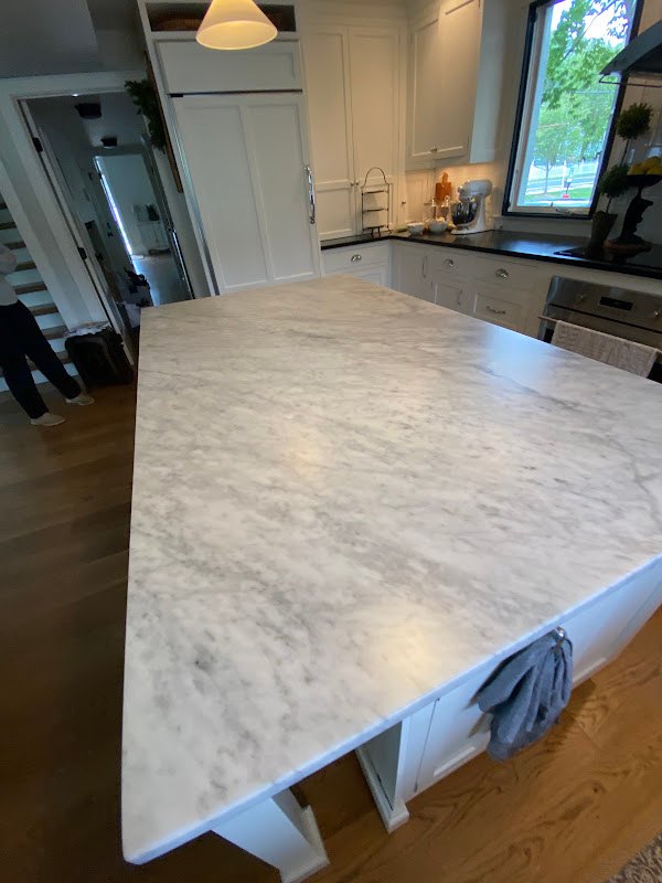 Marble island countertop, Rose Restoration project
