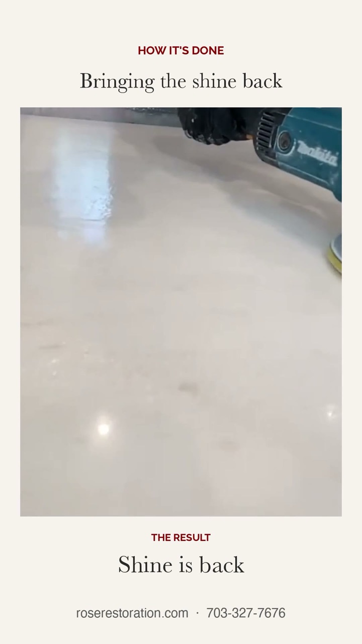Polishing a Marble Island After Chip Repairs