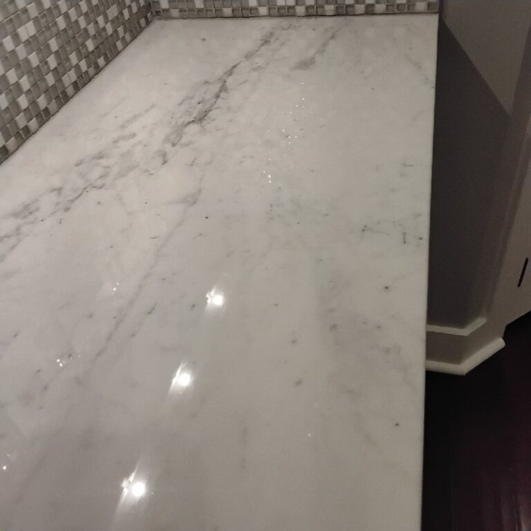 Polished marble countertop, Rose Restoration project