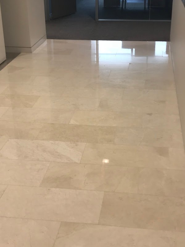 Polished stone floor, Rose Restoration project