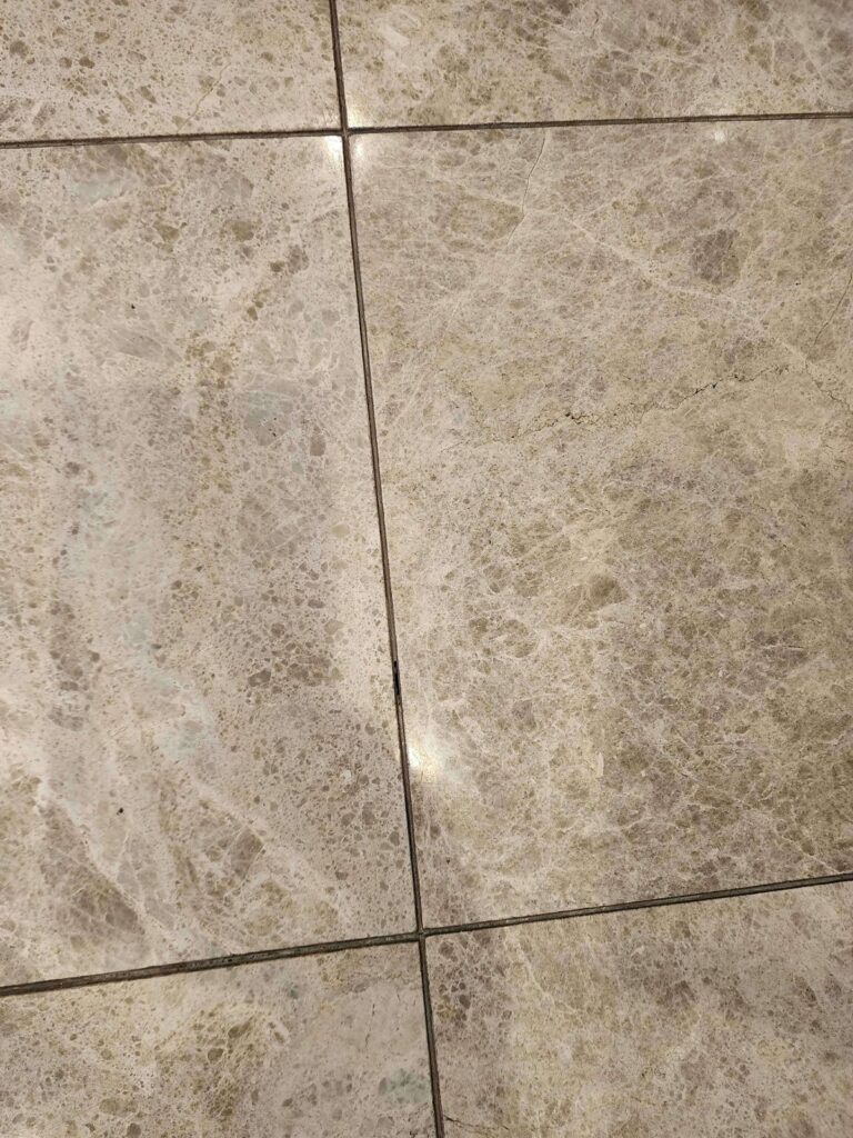 Polished stone floor tiles, Rose Restoration project