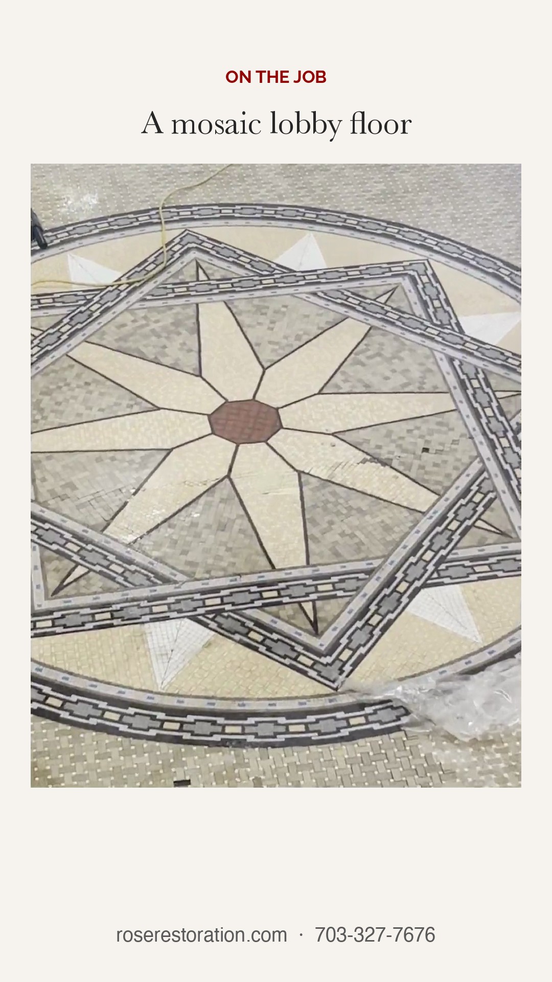 A Mosaic Lobby Floor, On the Job
