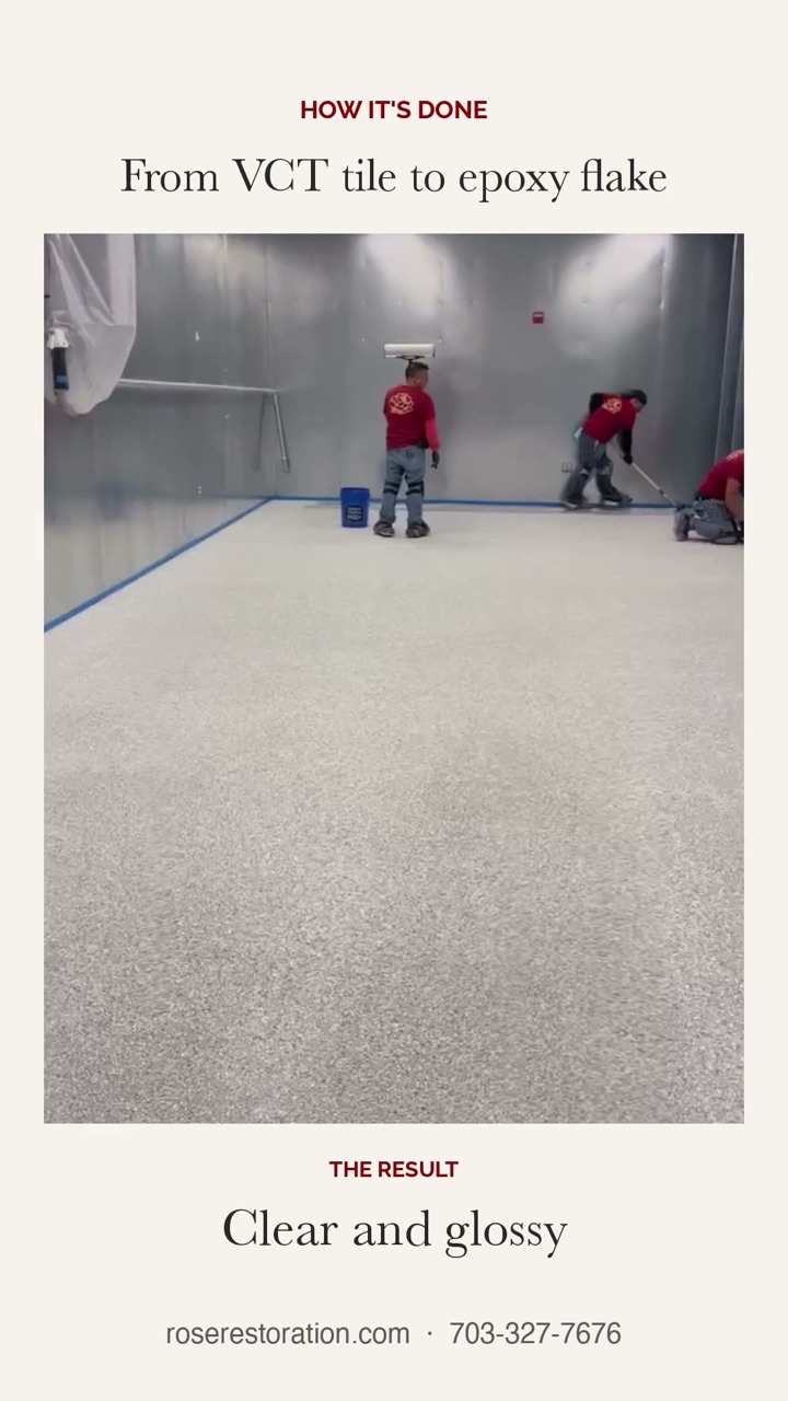 Replacing VCT Tile with an Epoxy Flake Floor