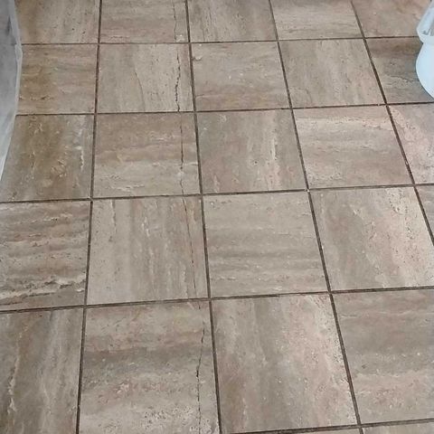 Travertine floor before restoration
